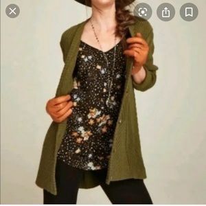 CAbi style 3536 olive green cardigan